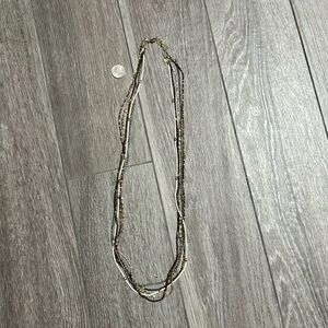 Premier Designs multi strand necklace.  Golds and browns.